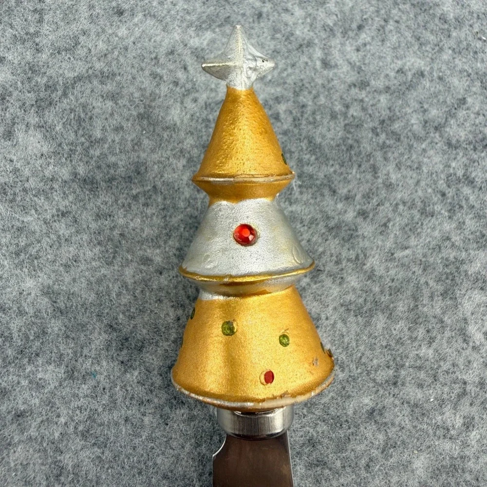 Christmas Tree Cheese Spreader Knife Stainless Steel Holiday Butter Spreader